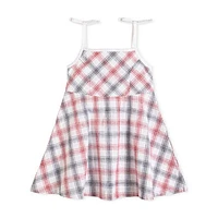 Hope & Henry Girls' Sleeveless Bow Shoulder Simple Sundress, Toddler in Americana Check at Nordstrom