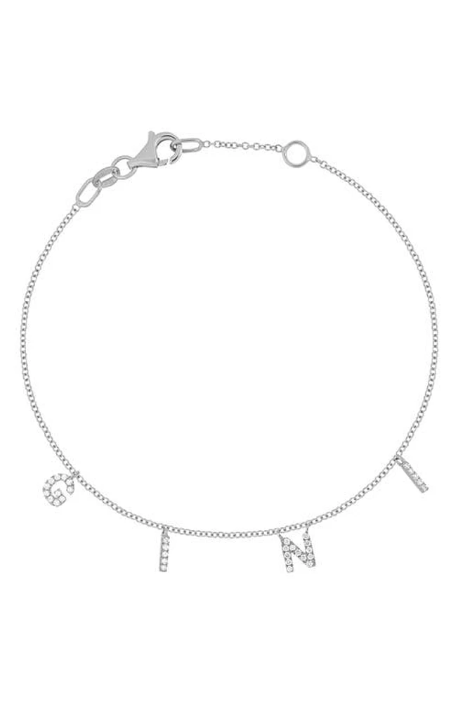 Bony Levy Monroe Reflecting Personalized Bracelet in 18K White Gold - Charms at Nordstrom