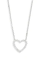 Bony Levy Rita Diamond Open Heart Pendant Necklace in 18K White Gold at Nordstrom