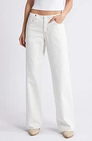 SLVRLAKE Mica No Waistband Wide Leg Jeans Natural White at Nordstrom,