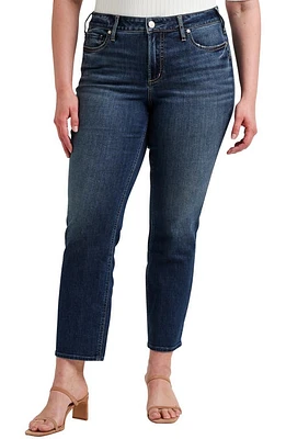 Silver Jeans Co. Suki Curvy Mid Rise Ankle Straight Leg Indigo at Nordstrom, X 27