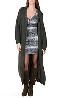 Molly Bracken Long Open Cardigan in Kaki at Nordstrom, Size Small