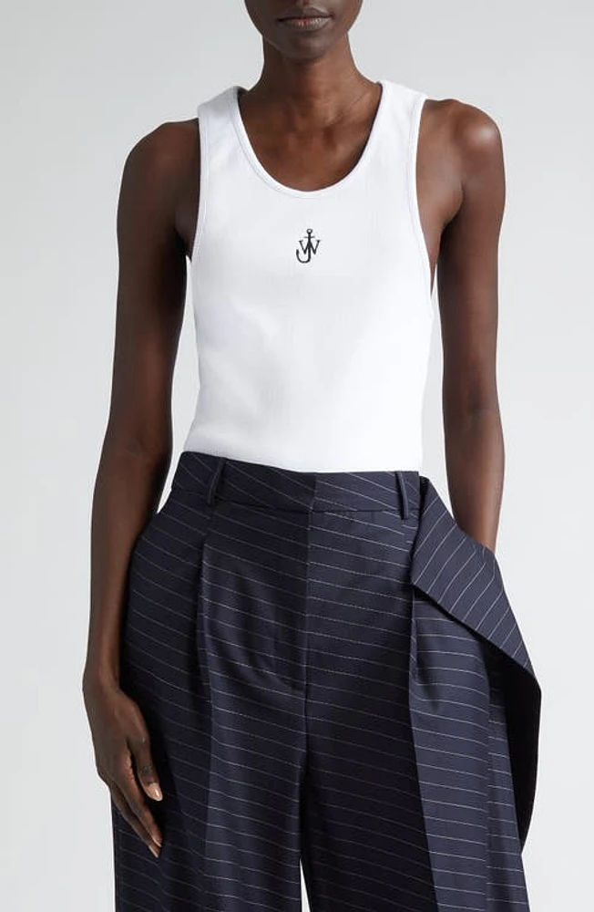 JW Anderson Anchor Logo Embroidered Tank White at Nordstrom,