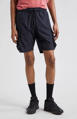 John Elliott Deck Cotton Poplin Cargo Shorts Black at Nordstrom,