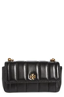 Tory Burch Mini Kira Flap Convertible Quilted Leather Shoulder Bag in Black at Nordstrom