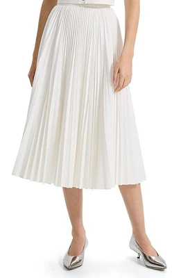 Theory Sunburst Pleated Midi Skirt White at Nordstrom,