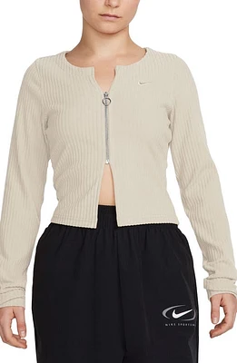 Nike Sportswear Chill Knit Rib Zip Cardigan at Nordstrom,