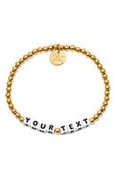 Little Words Project Golden Waterproof Custom Beaded Stretch Bracelet at Nordstrom