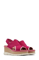 SOREL Joanie III Slingback Wedge Sandal Fuchsia Fizz/Chalk at Nordstrom,