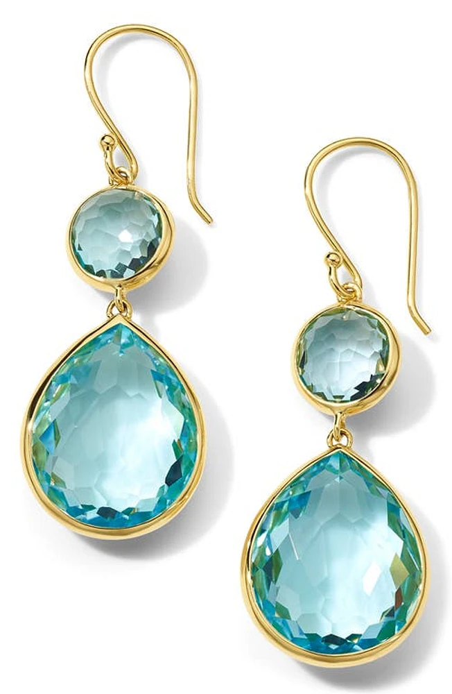 Ippolita Rock Candy Snowman Drop Earrings in Gold/Blue Topaz at Nordstrom