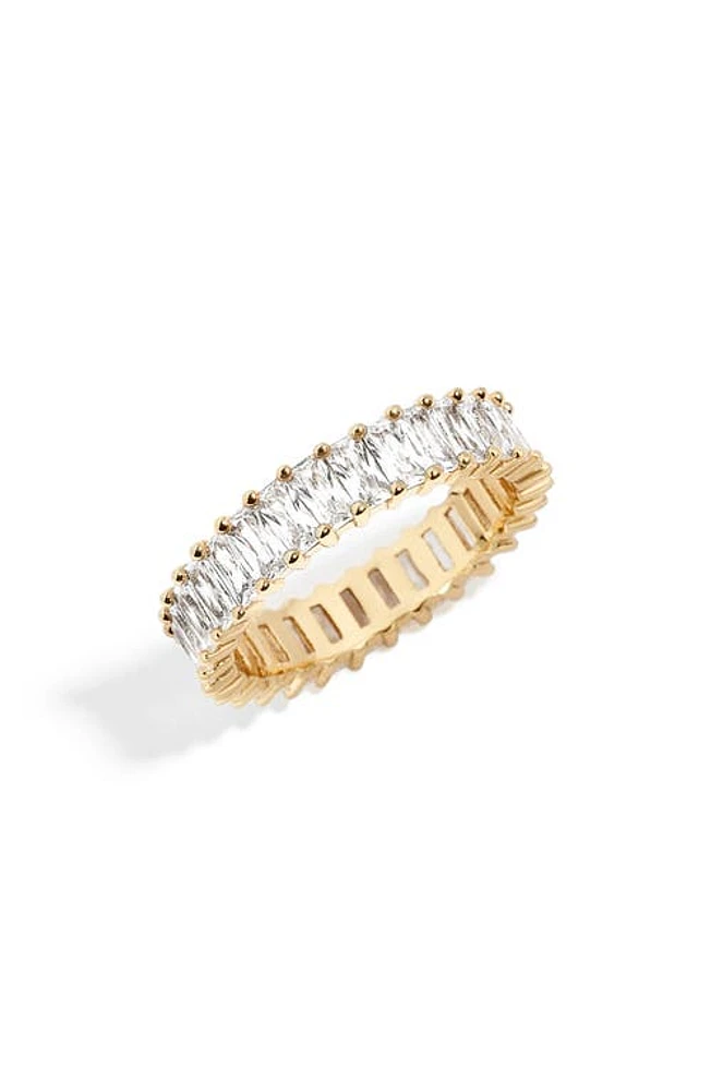 BaubleBar Mini Alidia Baguette Ring Clear at Nordstrom,