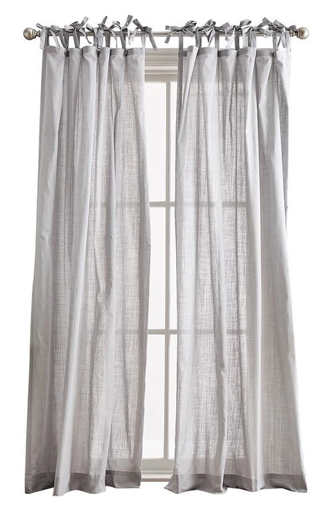 Peri Home Set of 2 Sheer Cotton Window Panels in Silver at Nordstrom