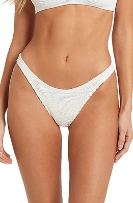 bond-eye The Scene Rib Bikini Bottoms in Optic White at Nordstrom