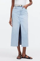 Madewell The Rilee Denim Midi Skirt Fitzgerald Wash at Nordstrom,