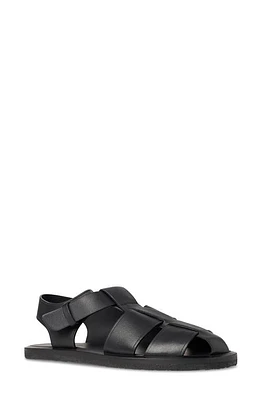 The Row Crepe Sole Fisherman Sandal Black at Nordstrom,