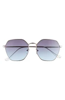 BP. 51mm Gradient Hexagonal Sunglasses in Silver- Blue at Nordstrom