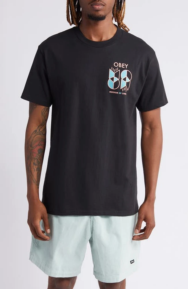 Obey Freedom of Choice Graphic T-Shirt Black at Nordstrom,