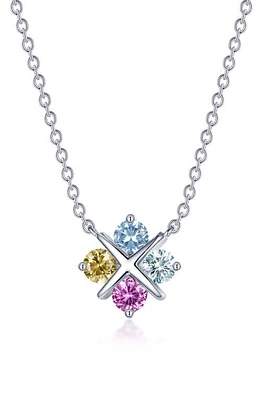 Lafonn Fancy Lab-Grown Sapphire Simple Squad Necklace in Assorted at Nordstrom, Size 20