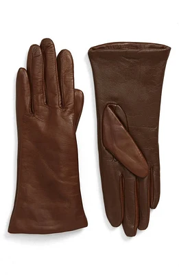 Nordstrom Cashmere Lined Leather Touchscreen Gloves at Nordstrom,