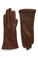 Nordstrom Cashmere Lined Leather Touchscreen Gloves at Nordstrom,