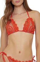 PQ SWIM Lace Triangle Bikini Top in Passion at Nordstrom