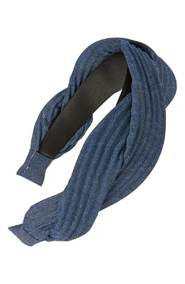 Tasha Wide Braided Headband in Darkdenim at Nordstrom