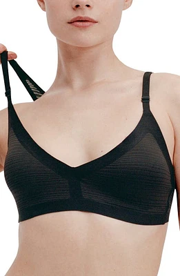 Chantelle Lingerie Jacquard Stripe Mesh Bralette at Nordstrom,