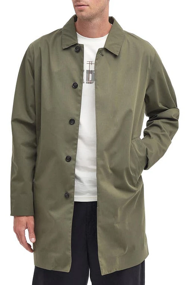 Barbour Rokig Waterproof Long Coat Dusty Olive/Glenmoor at Nordstrom,