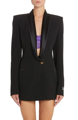 Versace Grain de Poudre Wool Tuxedo Jacket Black at Nordstrom, Us