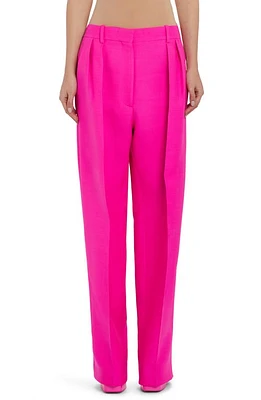 Valentino Garavani Pleated Straight Leg Wool Blend Trousers Pink Pp Uwt at Nordstrom, Us