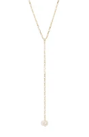 Argento Vivo Sterling Silver Cultured Pearl Pendant Y-Necklace in Gold at Nordstrom