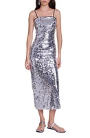 maje Rustona Sequin Dress Silver at Nordstrom,