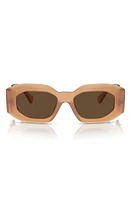 Versace 53mm Rectangular Sunglasses in Brown at Nordstrom