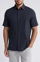 Ted Baker London Verdon Relaxed Fit Solid Short Sleeve Cotton Seersucker Button-Up Shirt at Nordstrom,