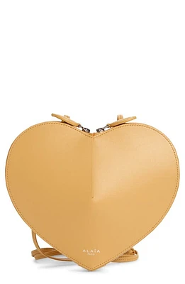 Alaïa Le Coeur Leather Crossbody Bag in Citrine at Nordstrom