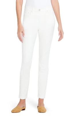 NIC+ZOE High Waist Slim Leg Ankle Jeans Paper White at Nordstrom,