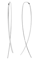 Lana Narrow Upside Down Hoop Earrings in White Gold at Nordstrom