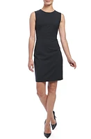 Theory Sleeveless Stretch Wool Sheath Dress Black at Nordstrom,