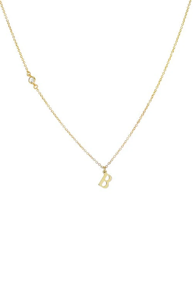 Panacea Initial Pendant Necklace in Gold B at Nordstrom