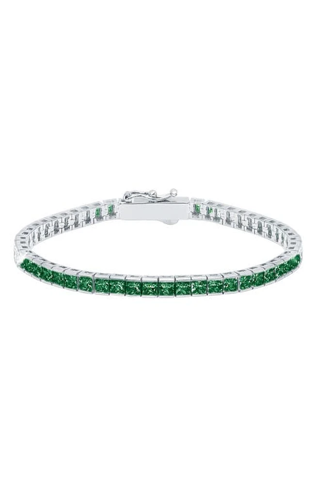 Crislu Tennis Bracelet in Emerald at Nordstrom