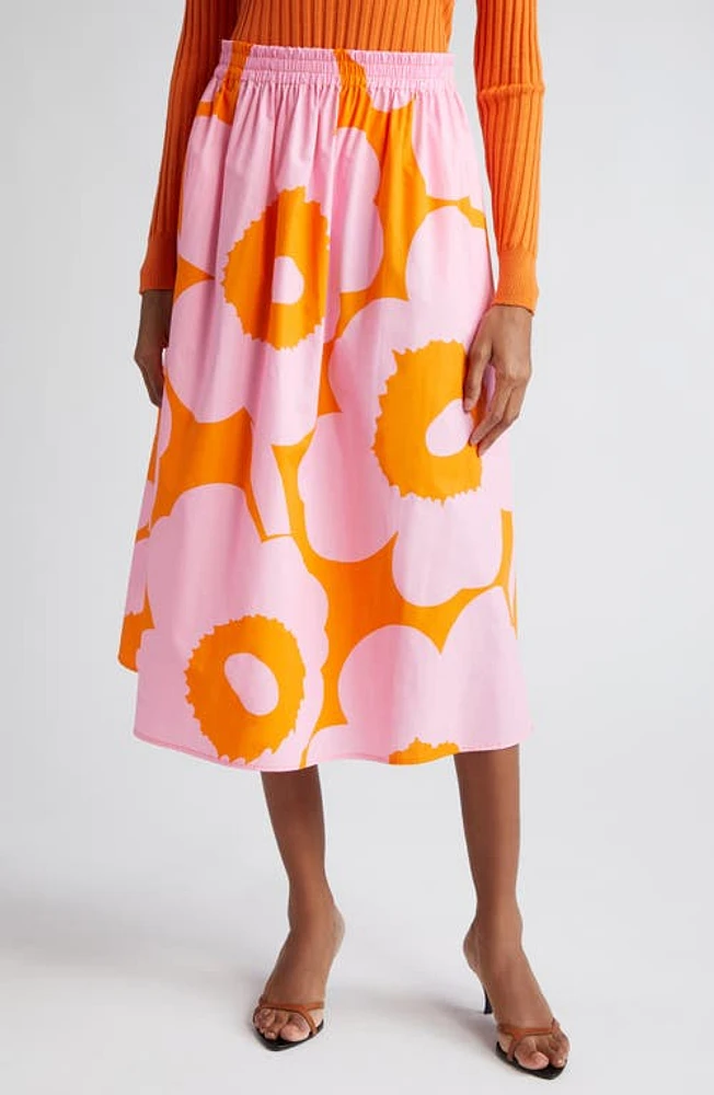 Marimekko Garrel Print Poplin Skirt Light Pink at Nordstrom,