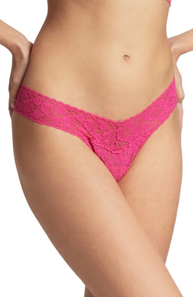 Hanky Panky Berry in Love Low Rise Thong in Rare Pink at Nordstrom