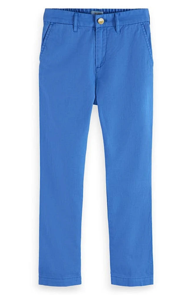 Scotch & Soda Kids' Loose Tapered Leg Cotton Linen Pants 6897 Tile Blue at Nordstrom, Y