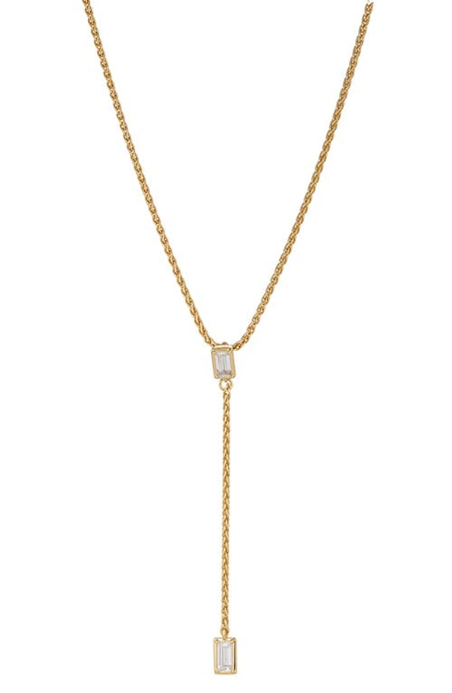 Nadri Entwine Cubic Zirconia Y-Necklace in Gold at Nordstrom