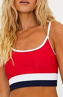 Beach Riot Eva Colorblock Bikini Top Americana at Nordstrom,