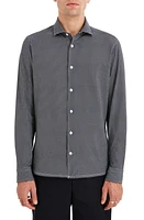 Sealskinz Hempnall Performance Organic Cotton Button-Up Shirt Navy/Cream at Nordstrom,