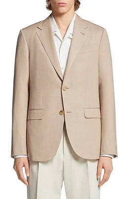 ZEGNA Trofeo Wool & Linen Blend Blazer Sand at Nordstrom, Us