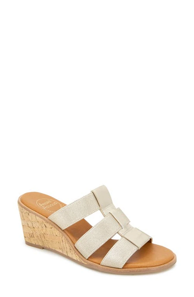 André Assous Bentley Wedge Sandal Platino at Nordstrom,