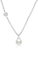 Crislu Cultured Pearl Pendant Necklace in Pearl/Ivory at Nordstrom