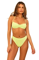 Dippin Daisys Seashore High Waist Cheeky Bikini Bottom Green Tea at Nordstrom,